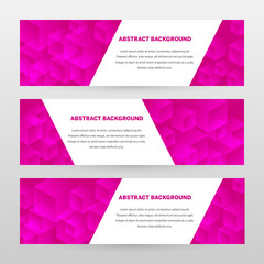 Obraz na płótnie Canvas Banner vector design. Abstract background template for banner design, business, education, advertisement. Pink and white color. Abstract vector illustration. Concept website template.