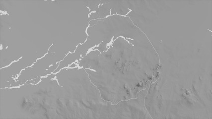 Vakaga, Central African Republic - outlined. Grayscale