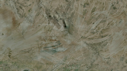 Borkou, Chad - outlined. Satellite