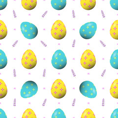 Fototapeta na wymiar Seamless pattern with easter eggs.