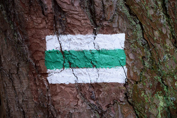 Green trail marker (Poland)