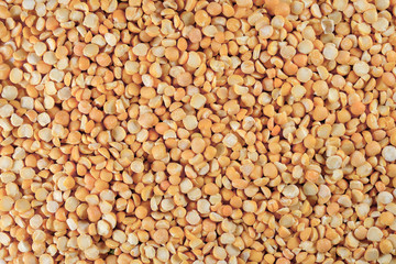 The texture of dry peas. Background, top view.