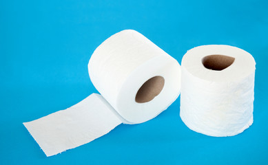 roll of toilet paper isolated on white background