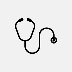 Stethoscope icon logo design. simple flat vector illustration