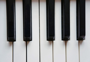 keys of digital piano synthesizer