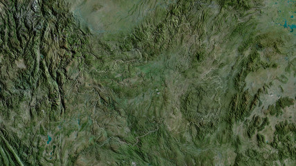 Guizhou, China - outlined. Satellite