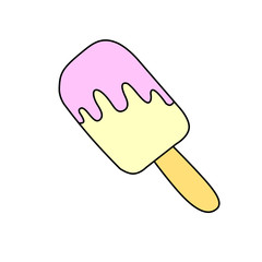 ice cream on a stick colorful for children