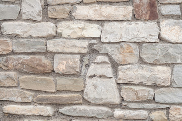 natural texture background of an old wall. old medieval masonry