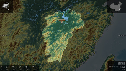 Jiangxi, China - composition. Relief