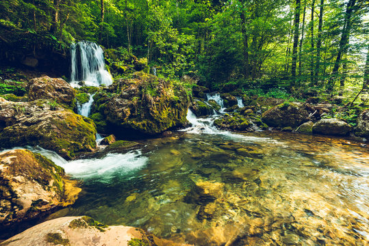 Waterfalls in the forest in Mixnitz - Austria