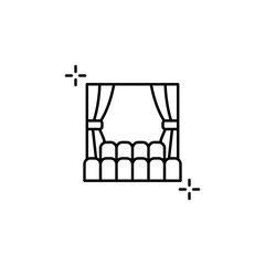 Seats, platform icon. Simple line, outline vector elements of theatre for ui and ux, website or mobile application