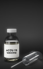 COVID-19 ncov-19 coronavirus vaccine 3d illustration