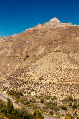 Montaña de precordillera chilena