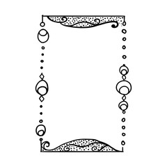 Decorative vintage hand drawn frames - vector illustration