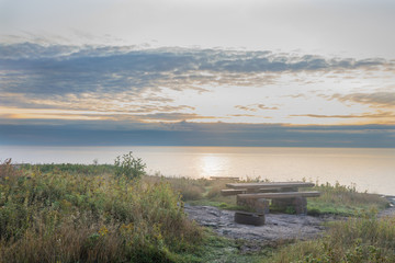 North Shore Lake Superior Picnic Table Morning (4)