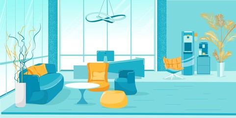 Boss Office Interior in Modern Futuristic Style