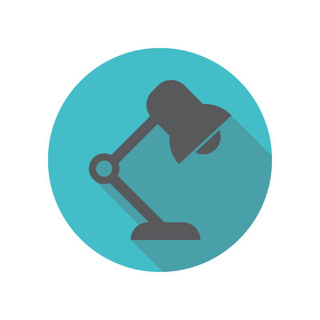 recommend clip art: Reading-lamp long shadow icon. Simple thin line, outline vector of restaurant icons for ui and ux, website or mobile application