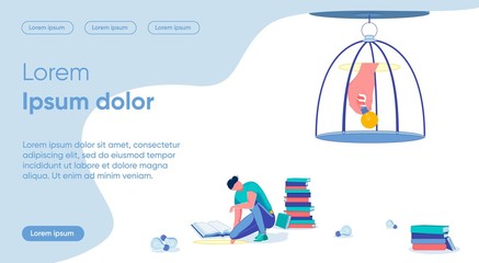 Working Out Idea Flat Landing Page Vector Template