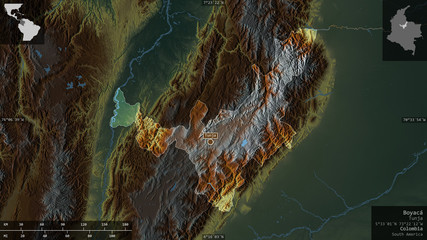 Boyacá, Colombia - composition. Relief