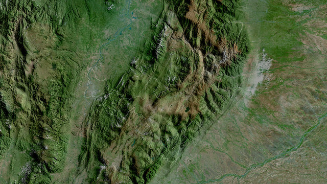 Boyac&aacute;, Colombia - outlined. Satellite