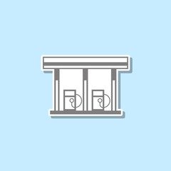 Gas station sticker icon. Simple thin line, outline vector of web icons for ui and ux, website or mobile application