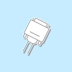 Vga sticker icon. Simple thin line, outline vector of web icons for ui and ux, website or mobile application