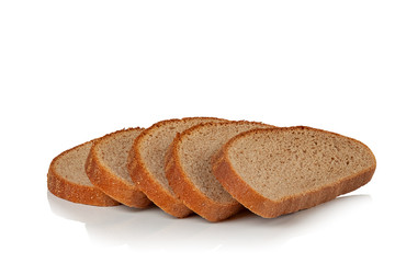 Slices of bread with bran