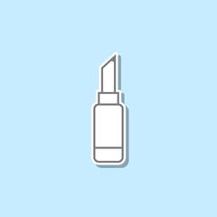 Lipstick sticker icon. Simple thin line, outline vector of web icons for ui and ux, website or mobile application