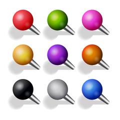 Colorful Push Pin Thumbtack Set