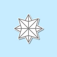 Eight-pointed star sticker icon. Simple thin line, outline vector of web icons for ui and ux, website or mobile application