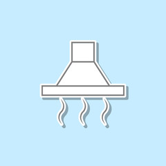 Cooker hood sticker icon. Simple thin line, outline vector of web icons for ui and ux, website or mobile application