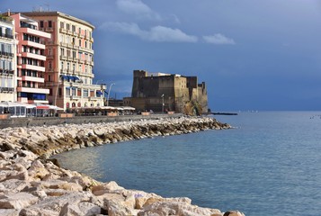 Fototapeta premium Castle in Naples - Castel dell'Ovo - Italy