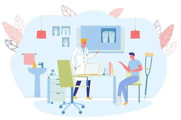 Tramatologist Talk with Patient about Injury Image