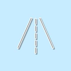 Road sticker icon. Simple thin line, outline vector of web icons for ui and ux, website or mobile application