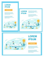 Bank and Banking, Financial Operation Banner Set