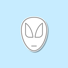 Superhero mask sticker icon. Simple thin line, outline vector of web icons for ui and ux, website or mobile application