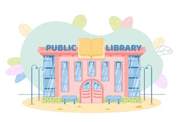 Naklejka premium Public Academic National Library Building Exterior