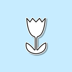 Flower sticker icon. Simple thin line, outline vector of web icons for ui and ux, website or mobile application