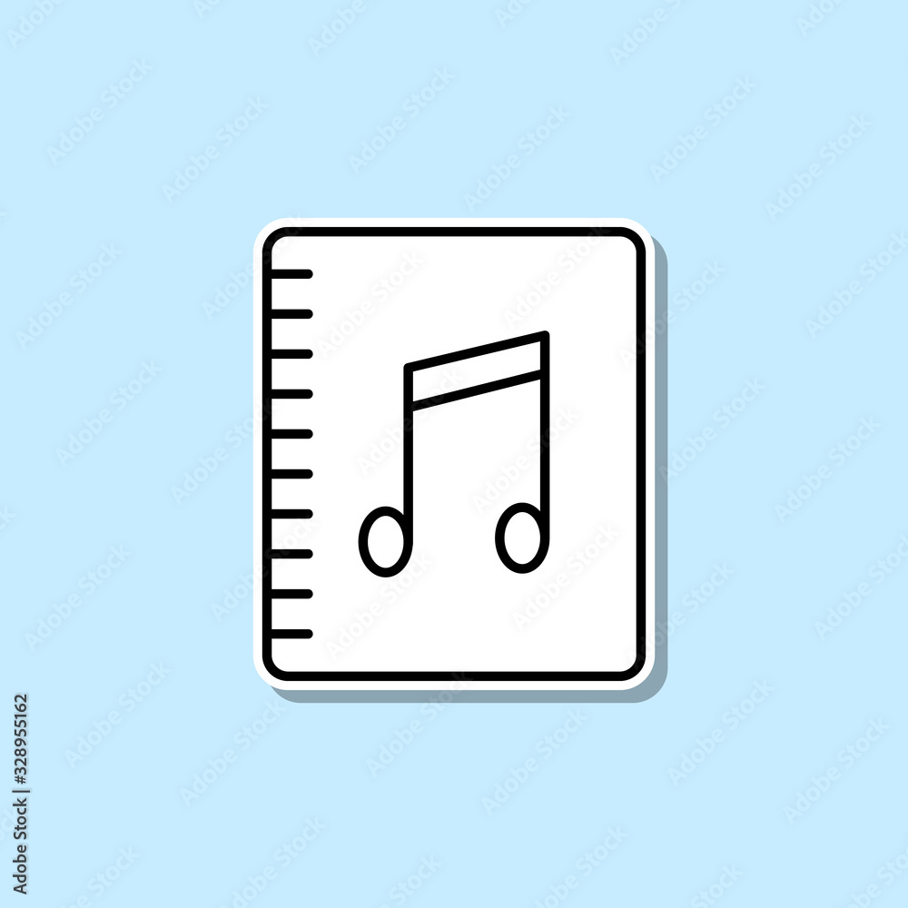 Poster note-book sticker icon. simple thin line, outline vector of web icons for ui and ux, website or mobi