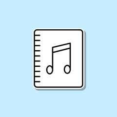 Note-book sticker icon. Simple thin line, outline vector of web icons for ui and ux, website or mobile application