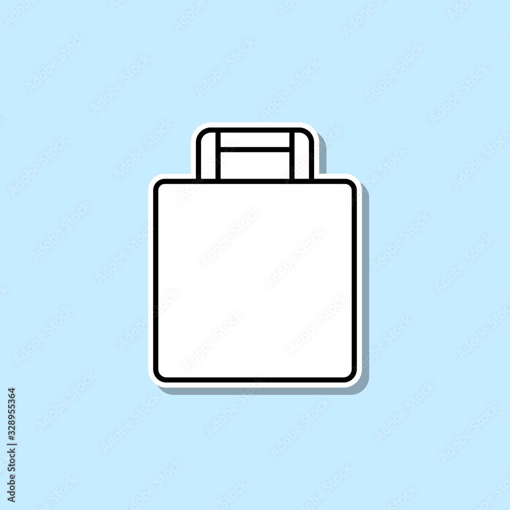 Poster baggage sticker icon. simple thin line, outline vector of web icons for ui and ux, website or mobile