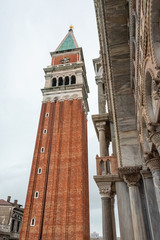 The St. Mark's Square in Venice during Bad Weather and High Tide, Venice/Italy