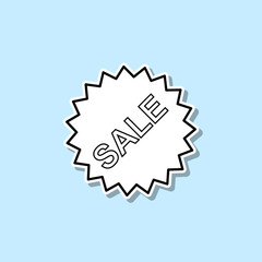Sale sale sign sticker icon. Simple thin line, outline vector of web icons for ui and ux, website or mobile application