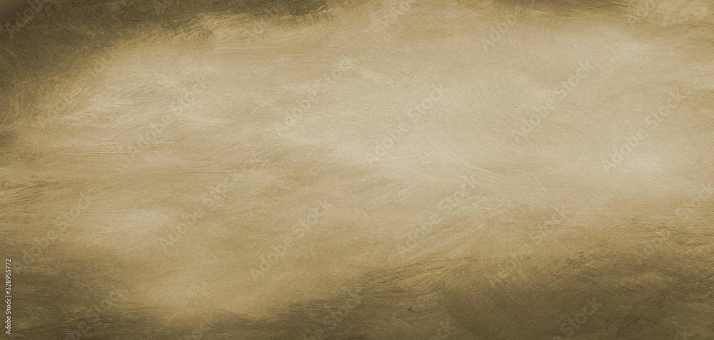 Wall mural beige background in soft color with dark grunge texture border, old yellow paper background with dis