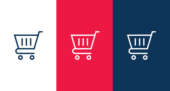 Shopping cart icon for web and mobile