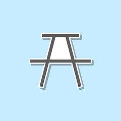 Bench sticker icon. Simple thin line, outline vector of web icons for ui and ux, website or mobile application