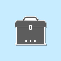 Portfolio sticker icon. Simple thin line, outline vector of web icons for ui and ux, website or mobile application