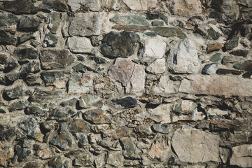 Wall of old medieval fortress in South Poland