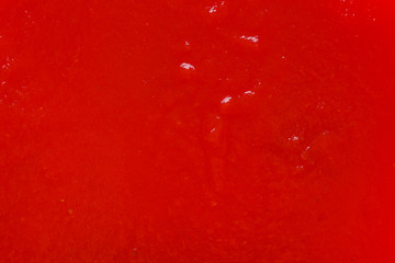 fresh natural tomato ketchup on a white background