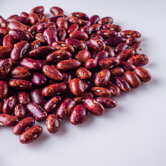 fresh organic natural beans on a white background